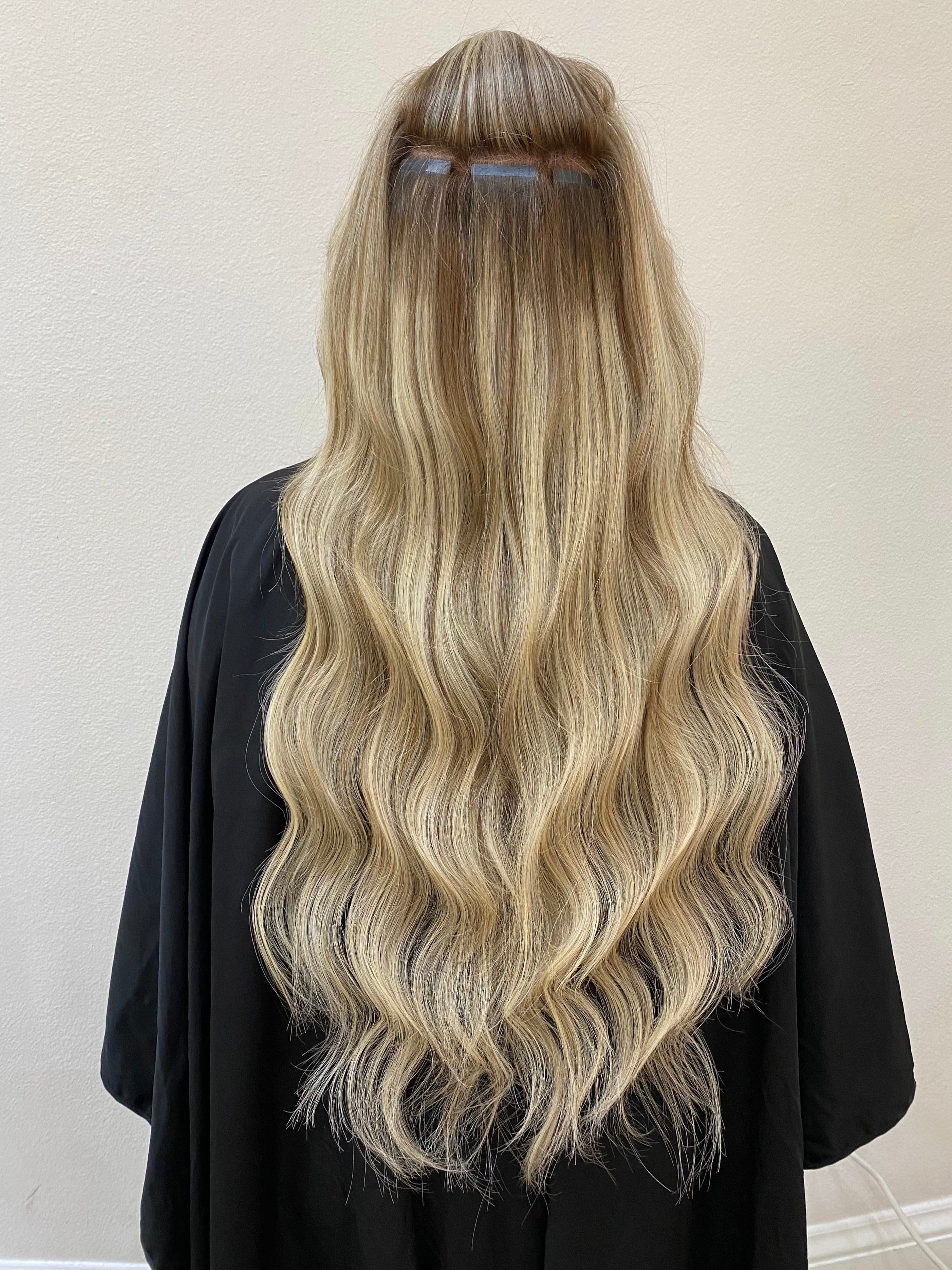 STARDUST Tape-In Rooted 8A/60A (Dirty Blonde X Winter White) Hair Extensions