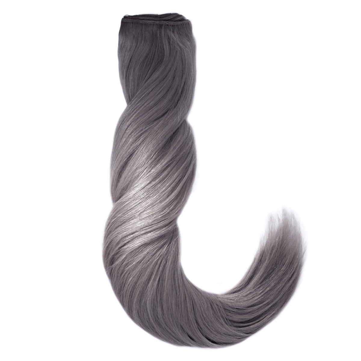 STARDUST Straight Machine Weft Gunmetal Gray Hair Extensions
