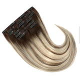 STARDUST Clip-In Color Balayage 2A/60 (Ash Brown X Winter White) Hair Extensions